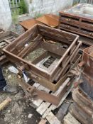 Assorted Steel Sand Boxes, as set out in one stack (take out and loading charges £5 + VAT)Please