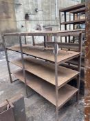 Two Bay Four Tier Steel Rack, approx. 1.83m wide (take out and loading charges £5 + VAT)Please