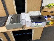 Three Assorted Printers, with two toner cartridges (loading free of charge)Please read the following