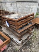 Steel Sand Boxes, as set out in one stack, mainly 920mm x 820mm (take out and loading charges £5 +