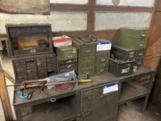 Assorted Equipment, with cabinets as set out on top of bench (loading free of charge)Please read the