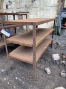 Single Bay Three Tier Steel Rack, approx. 2020mm wide (take out and loading charges £5 + VAT)