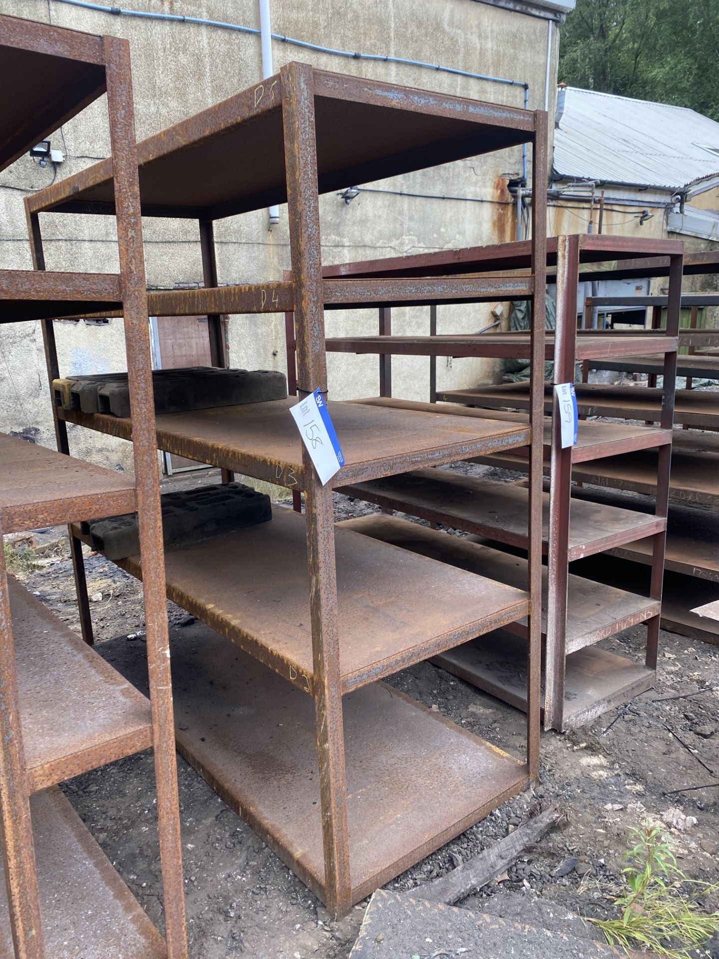 Single Bay Five Tier Steel Rack, 2m wide (take out and loading charges £5 + VAT)Please read the