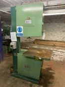 Wadkin Bursgreen BH7 Vertical Bandsaw, serial no. 79345, approx. 680mm deep-in-throat (take out