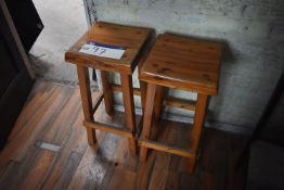 Two Pine High ChairsPlease read the following important notes:- NOTE NO FORK LIFT TRUCK ON