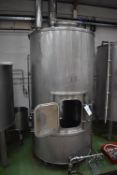 Insulated Stainless Steel Boiling Tank, approx. 1.3m x 2.7m high overall, with gas burner, two