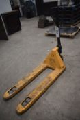 Hand Hydraulic Pallet TruckPlease read the following important notes:- NOTE NO FORK LIFT TRUCK ON
