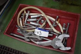 Assorted Spanners & Fittings, as set out in red plastic boxPlease read the following important