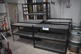 Approx. Eight Multi-Tier Steel RacksPlease read the following important notes:- NOTE NO FORK LIFT