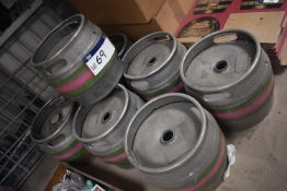 Seven “Prospect Brewery” Alloy Mini KegsPlease read the following important notes:- NOTE NO FORK