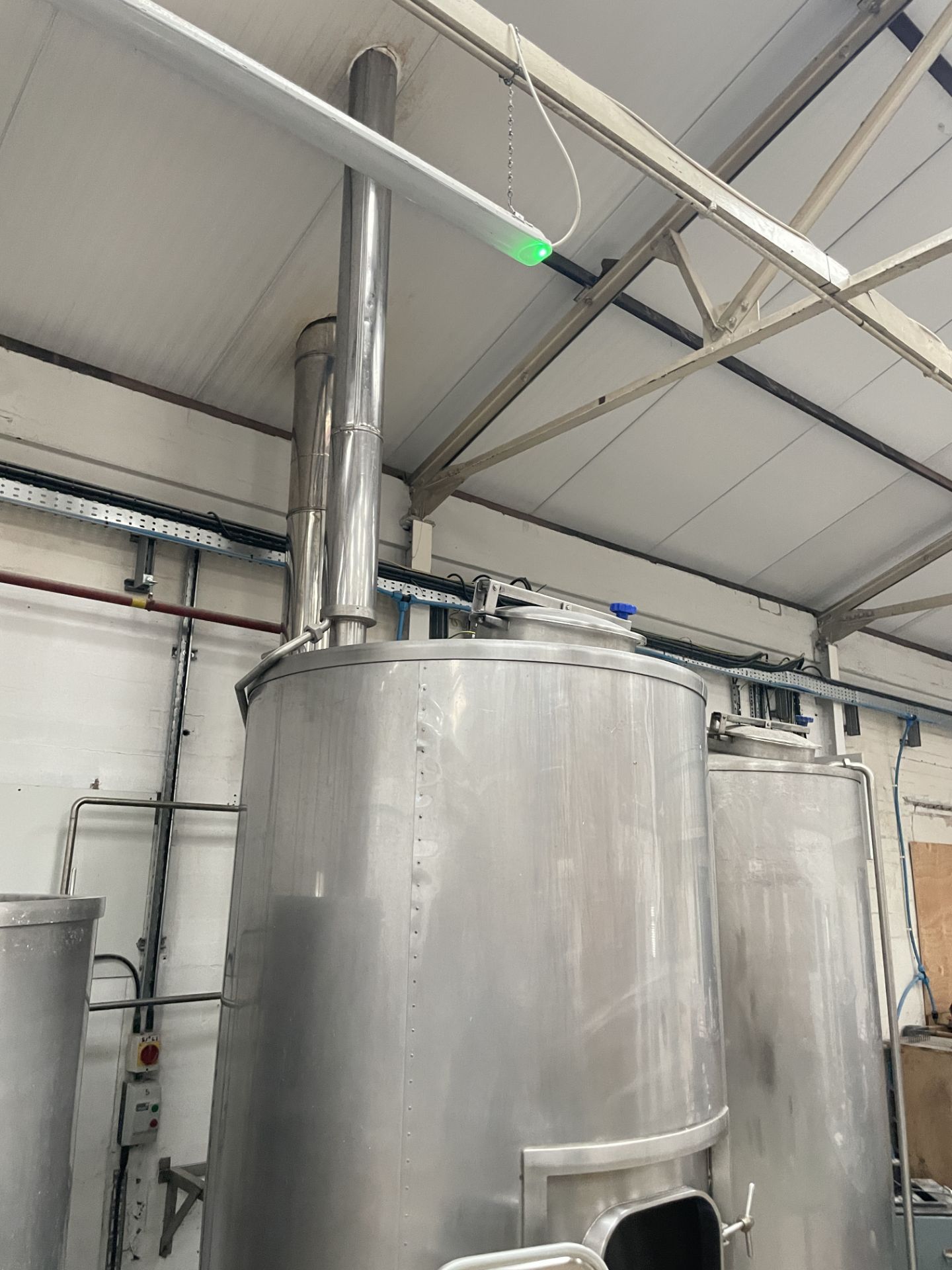 Insulated Stainless Steel Boiling Tank, approx. 1.3m x 2.7m high overall, with gas burner, two - Image 7 of 20