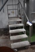 Mobile Stainless Steel Access Platform, 1040mm to platform x approx. 2m x approx. 770mm widePlease
