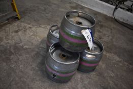 Four “Prospect Brewery” Alloy Mini KegsPlease read the following important notes:- NOTE NO FORK LIFT