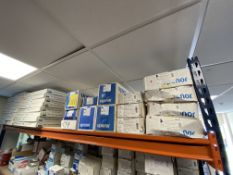 Quantity of Philips Light Fittings & Uponor Press Couplings, as set out on one tier of rackPlease