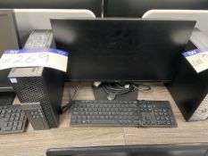 Dell OptiPlex 3040 Intel Core i3 Personal Computer (hard disk removed), with flat screen monitor and