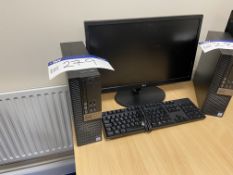 Dell OptiPlex 3040 Intel Core i3 Personal Computer (hard disk removed), with monitor and