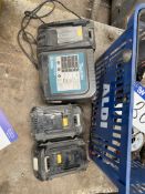 Two Makita Batteries & Charger Note:- VAT will not be charged on hammer price for this lot,