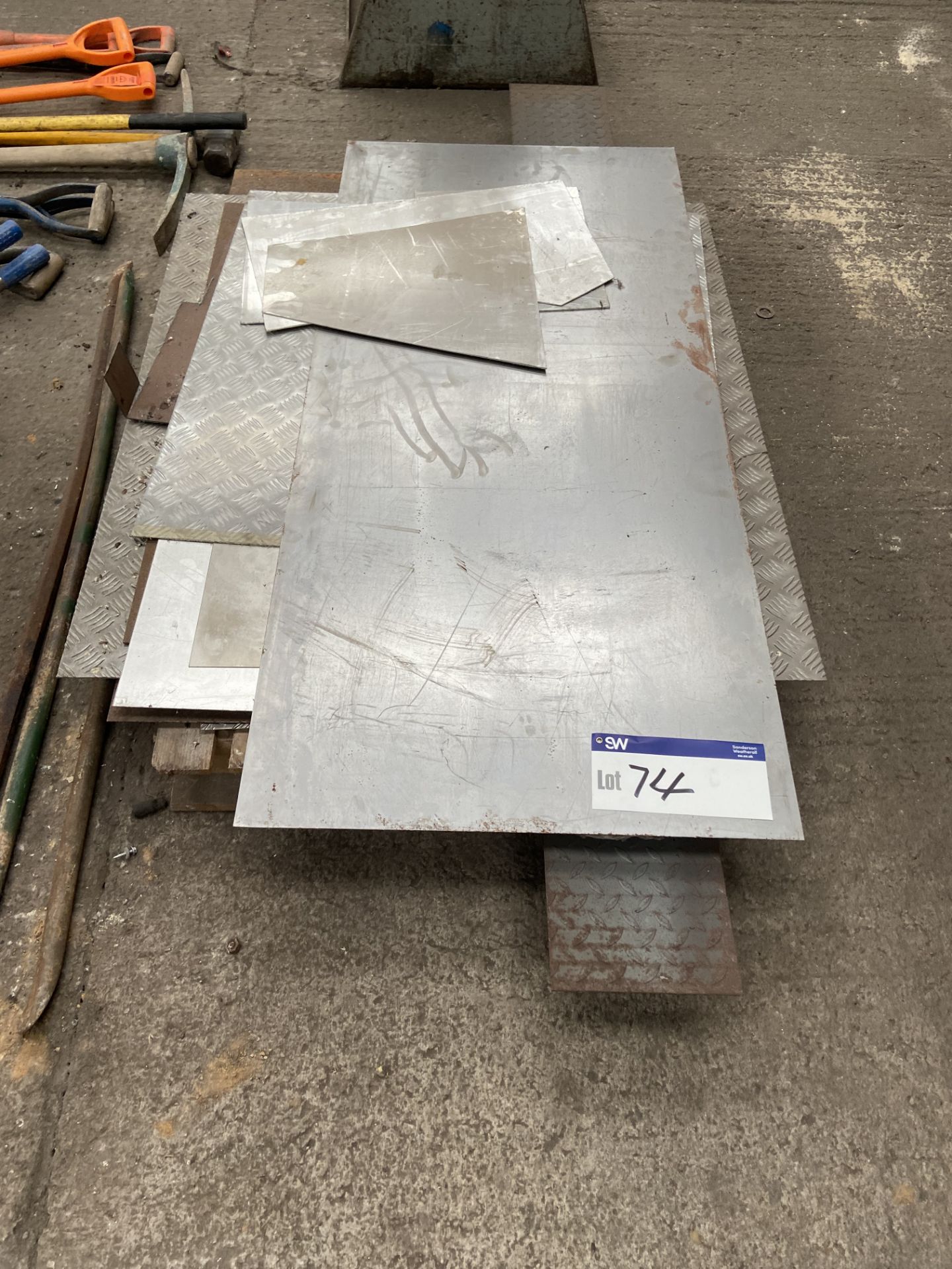Assorted Chequer Plate, Aluminium & Steel Sheets, as set out on pallet Note:- VAT will not be