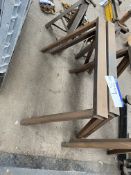 Two Steel Trestles, each approx. 900mm long Note:- VAT will not be charged on hammer price for