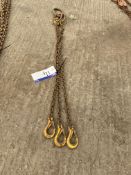 Three Leg Lifting Chain, approx. 1.4m long Note:- VAT will not be charged on hammer price for this