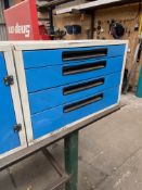 Steel Four Drawer Chest of Drawers Note:- VAT will not be charged on hammer price for this lot,