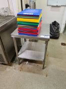 Stainless Steel Two Tier Side Prep Table, Approx. 0.6m (L) x 0.6m (W) x 0.8m (H)