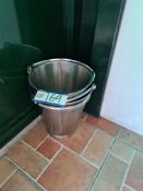 Three Stainless Steel Buckets