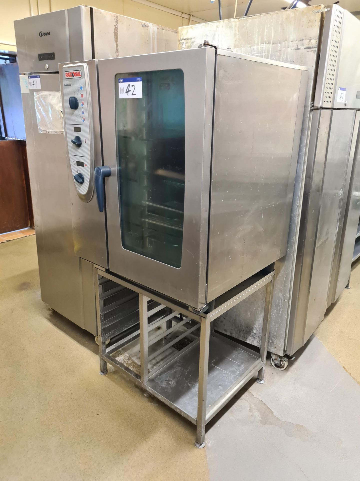 RATIONAL CombiMaster Stainless Steel Combination Oven c/w stand (415v) (Gas Needs Disconnecting