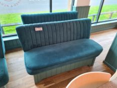 Two VELOR Upholstered Bench Seats, Approx. 1.5m (L) x 0.9m (W) x 1m (H)