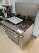 IMPERIAL Six Burner Stainless Steel Cooking Range (Gas Needs Disconnecting and Capping)