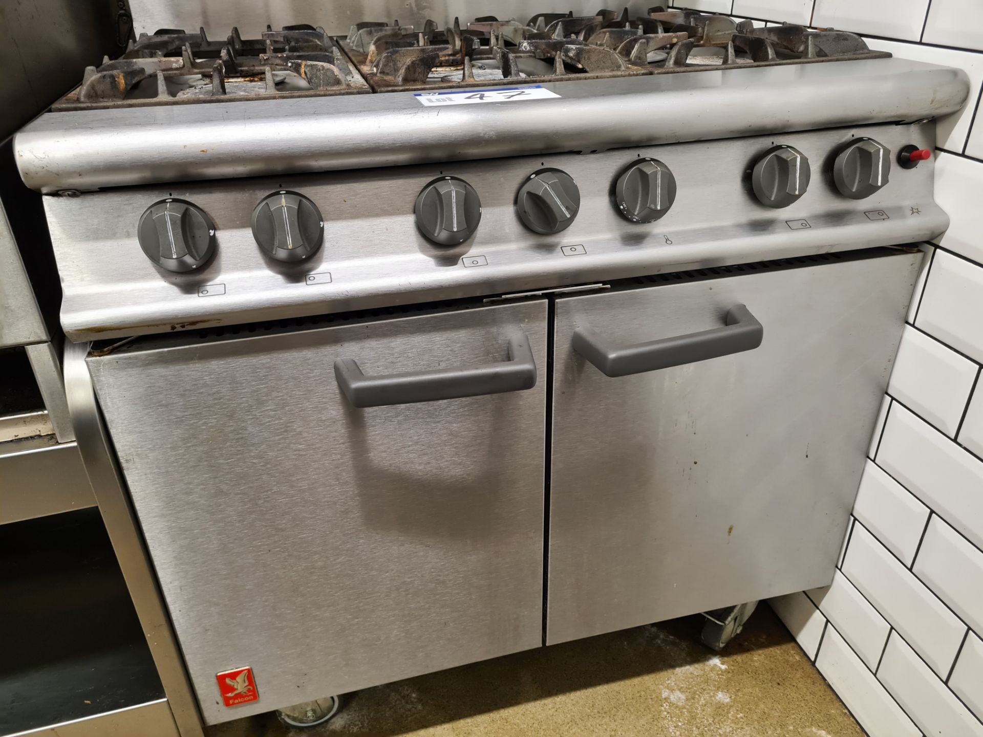 FALCON Stainless Steel Six Burner Range Cooker (Gas Needs Disconnecting and Capping) - Image 6 of 6