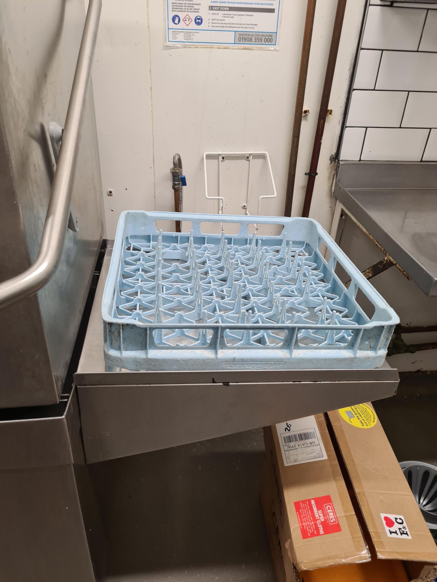 HOBART Bar Aid Stainless Steel Dish Washer c/w Stainless Steel Side Shelf and Stainless Steel Single - Image 4 of 4