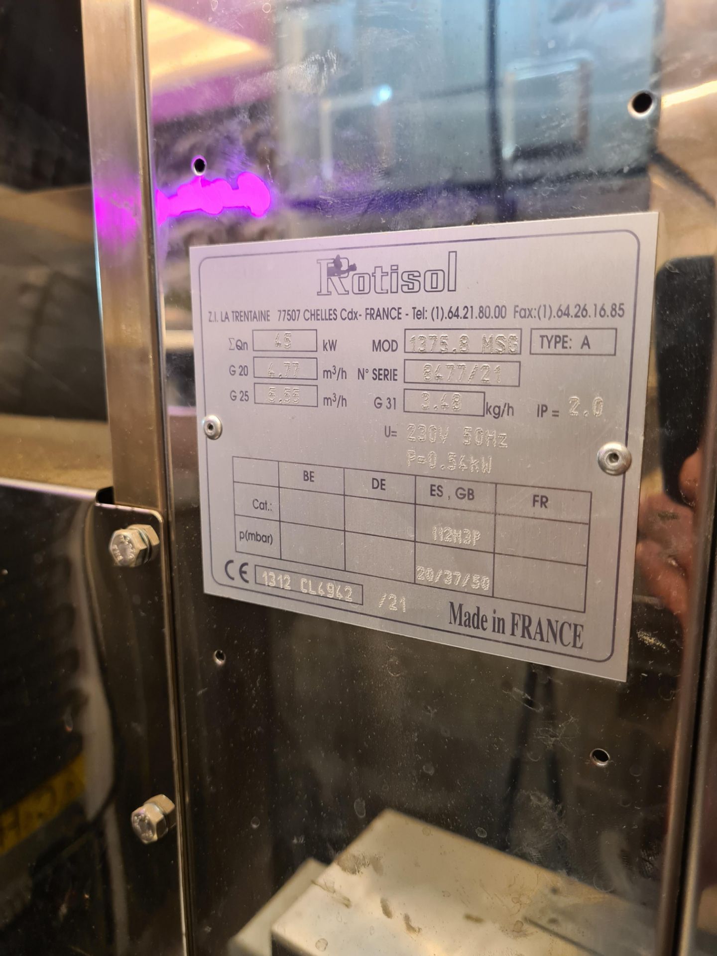 ROTISOL 1375.8 MSG Eight Spit Gas Fired Mobile Rotisserie (Installed 2021), Approx. 1.4m (L) x 0. - Bild 6 aus 6