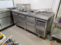 GRAM Stainless Steel Nine Drawer Fridge (240v) (Not in Use)