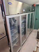 ATOSA YCF9403GR Three Glass Doored/ Stainless Steel Mobile Refrigerator, Approx. 1.8m (L) x 0.7m (W)