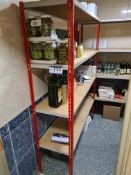 Three Bays of Four Tier Shelving, Approx. 1.5m (L) x 0.5m (W) x 2m (H) (Excluding Contents)