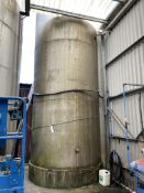 Vertical Steel Gas Oil Storage Tank, approx. 2.7m dia. x approx. 8m deep, reserve removal till