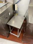 Two Stainless Steel Tables, each approx. 450mm x 400mmPlease read the following important