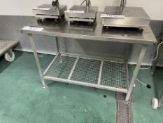 Stainless Steel Top Bench, approx. 1.28m x 770mm Please read the following important notes:- ***