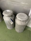 Two Alloy Milk Churns, with lidsPlease read the following important notes:- ***Overseas buyers - All