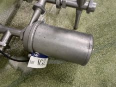 Stainless Steel Centrifugal Pump, approx. 65mm dia. intake, approx. 50mm dia. discharge (