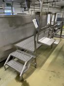 Stainless Steel Access Platform/ Walkway, approx. 3.5m x 800mm x 600mm high to platform, with