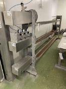 Three Row Galvanised Steel Framed Pneumatic Cheese Press, 3.4m longPlease read the following
