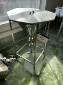 Stainless Steel Conical Vessel, approx. 700mm dia. x 500mm deep, with discharge valve, stainless