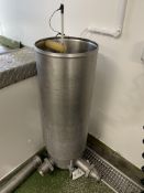 Stainless Steel Open Topped Vessel, approx. 330mm dia. x 940mm deep, with level sensor and control