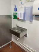 Stainless Steel Wall Mounted Sink Unit, approx. 480mm x 370mm Please read the following important