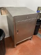 Teknomek Mobile Stainless Steel Single Door Cabinet, approx. 700mm x 600mmPlease read the
