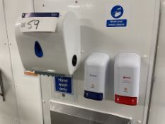 Paper Towel Dispensing Unit, with two hand wash dispensing unitsPlease read the following