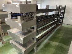 Eight Row Galvanised Steel Framed Pneumatic Cheese Press, 3.4m longPlease read the following