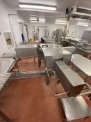 W. Griffiths & Sons STAINLESS STEEL CHEESE BLOCK CUTTER, overall size approx. 2.4m – 1.8mPlease read